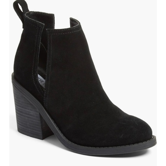 NIB $129R. Steve Madden Sharini Black Suede Bootie. Size 9 - Picture 4 of 15